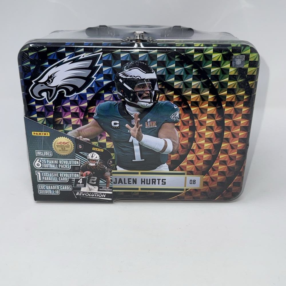 Jalen Hurts Eagles 2025 Revolution lunch box w/6 packs-New Sealed